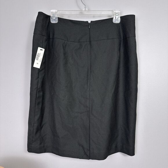 Worthington Pencil Skirt Women's Size 16 Black Microdot Vented New NWT Classic - Picture 3 of 6